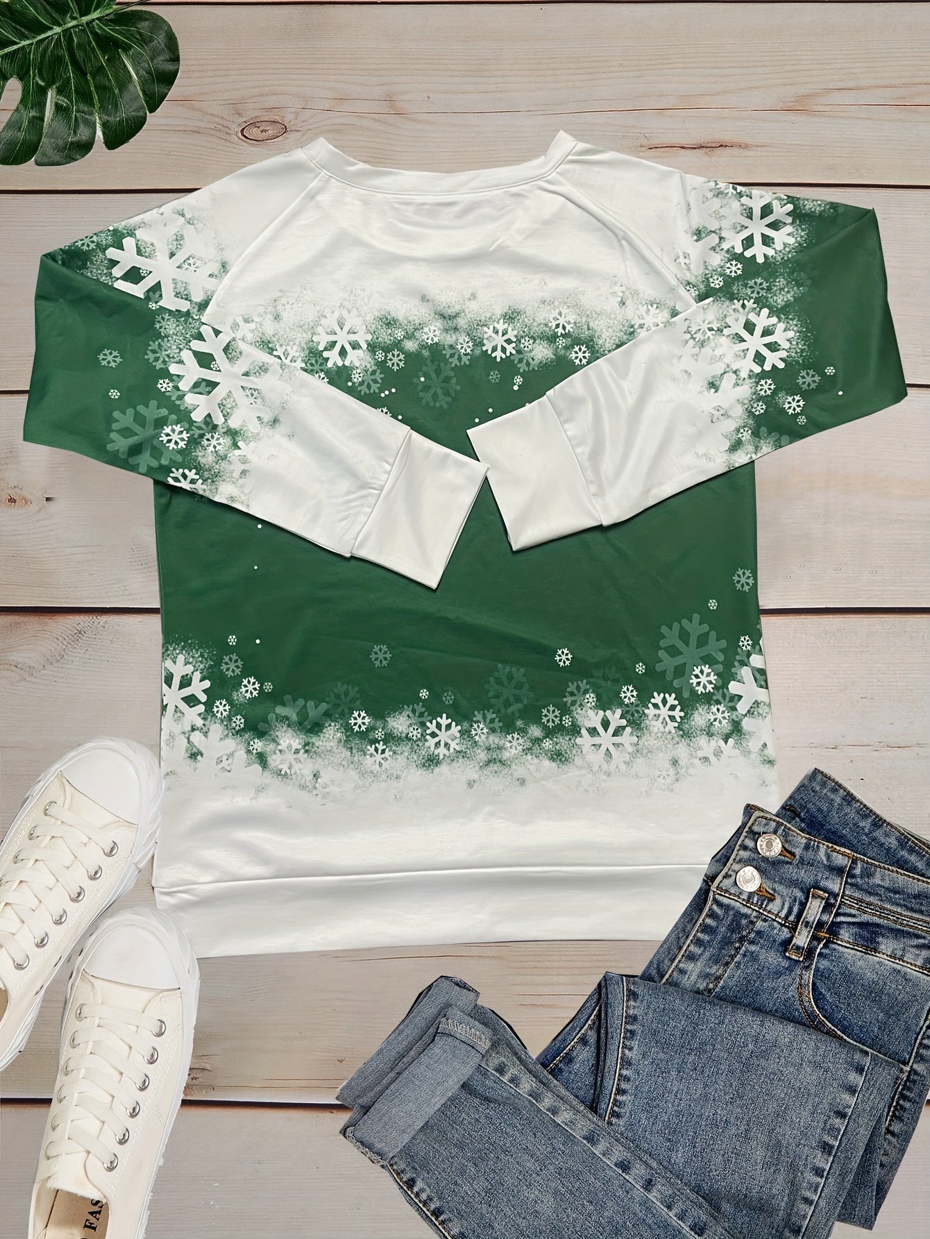 Kitty | Casual Christmas Cat Print Sweatshirt