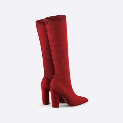 Knee-High Stretch Boots for Women