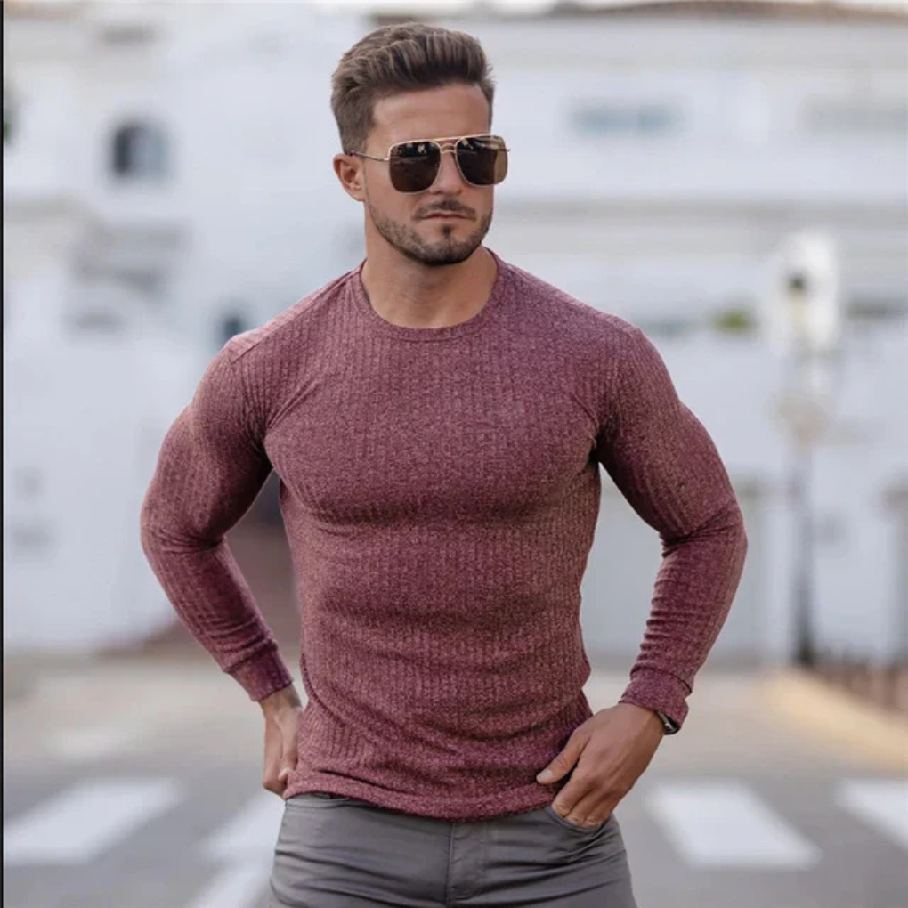 Knitted Round Neck Sweater for Men