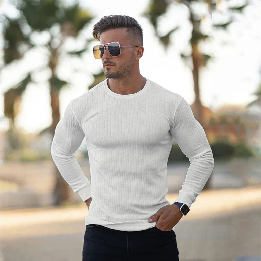 Knitted Round Neck Sweater for Men