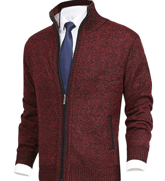 Knitted Zip Sweater for Men - Knox