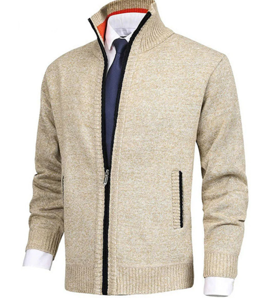 Knitted Zip Sweater for Men - Knox
