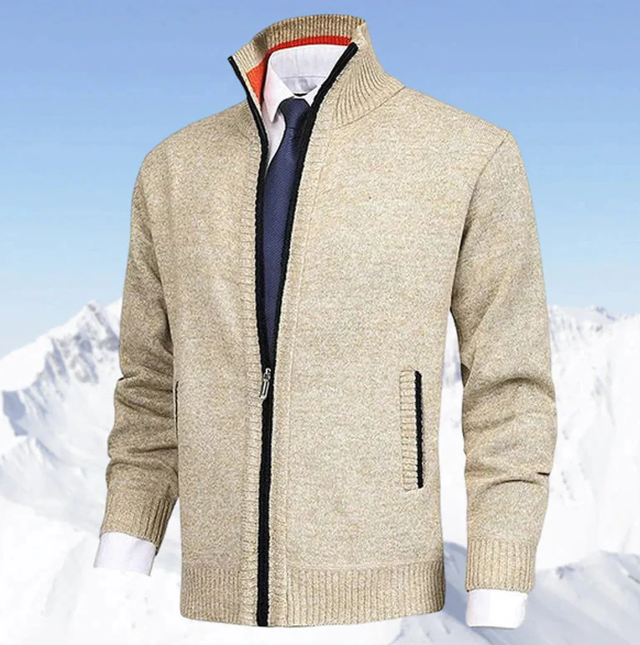 Knitted Zip Sweater for Men - Knox