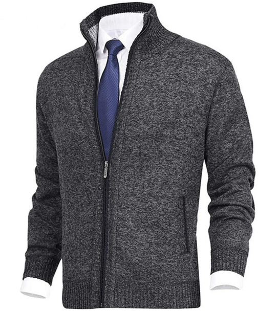 Knitted Zip Sweater for Men - Knox