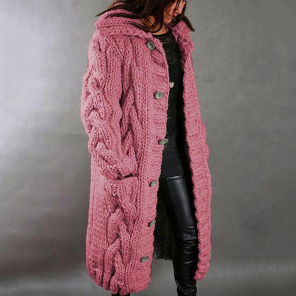 Knitted coat for women