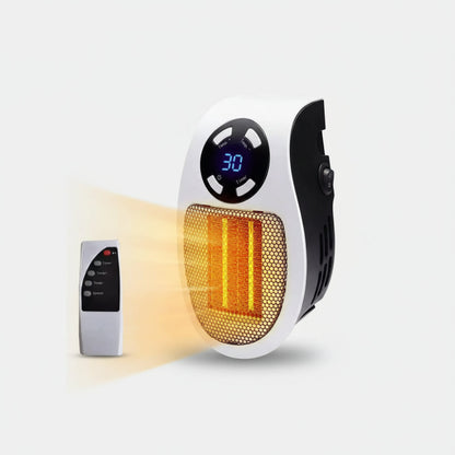 Stufa elettrica da parete compatta con telecomando – efficiente dal punto di vista energetico e confortevole