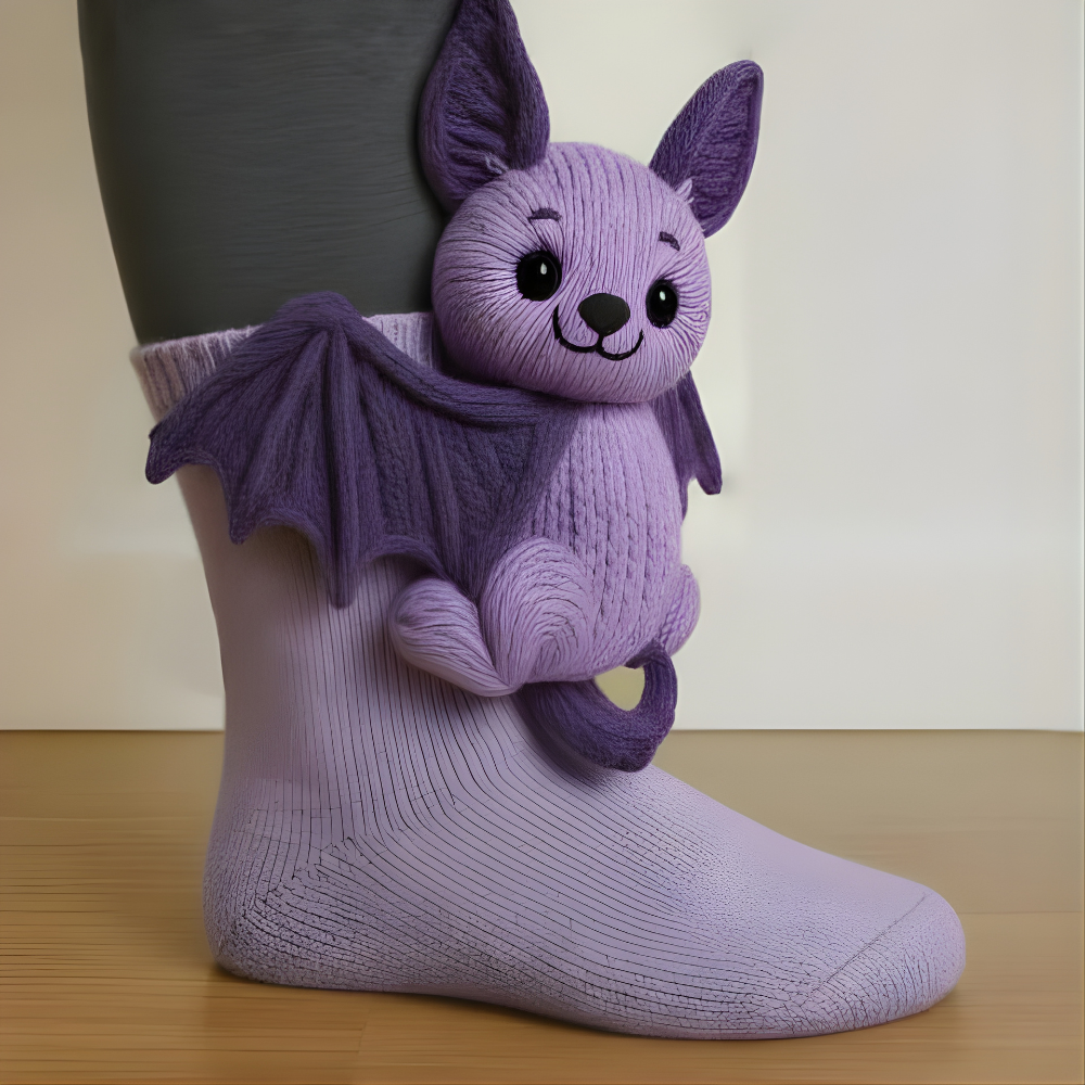 Meias de casa unissexo com design 3D de animais e sola antiderrapante – Quentes e confortáveis