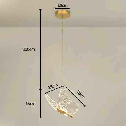 Lámpara colgante LED con mariposa - Elegancia y ambiente