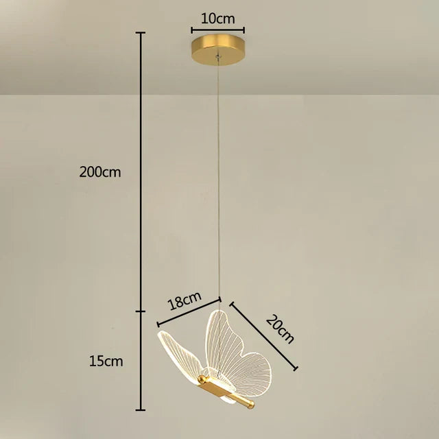 Magical LED Butterfly Pendant Lights for the Children's Room