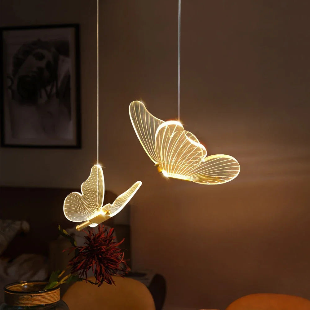 Magical LED Butterfly Pendant Lights for the Children's Room