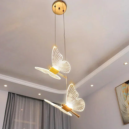 Lámpara colgante LED con mariposa - Elegancia y ambiente