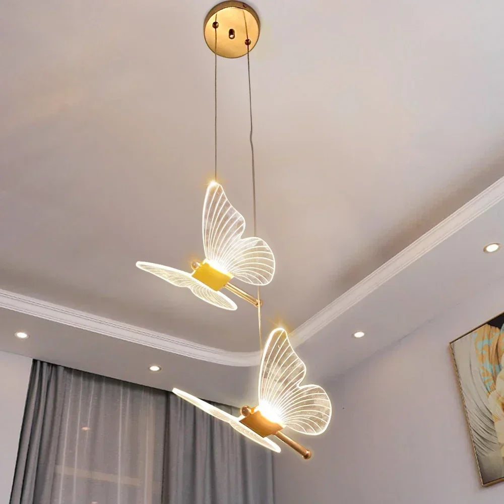 Magical LED Butterfly Pendant Lights for the Children's Room