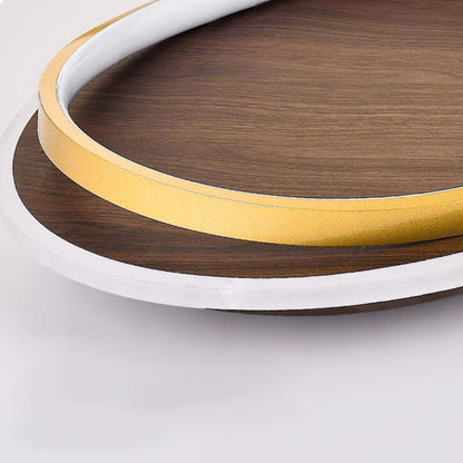 Modern Ceiling Light with LED Ring and Wood Look Design for Atmospheric Lighting