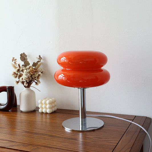 Lámpara de mesa LED de vidrio coloreado