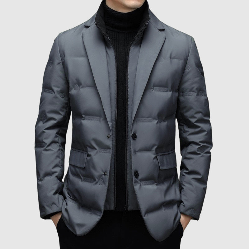 Men's Padded Winter Jacket with Down Filling – Elegant and Warm