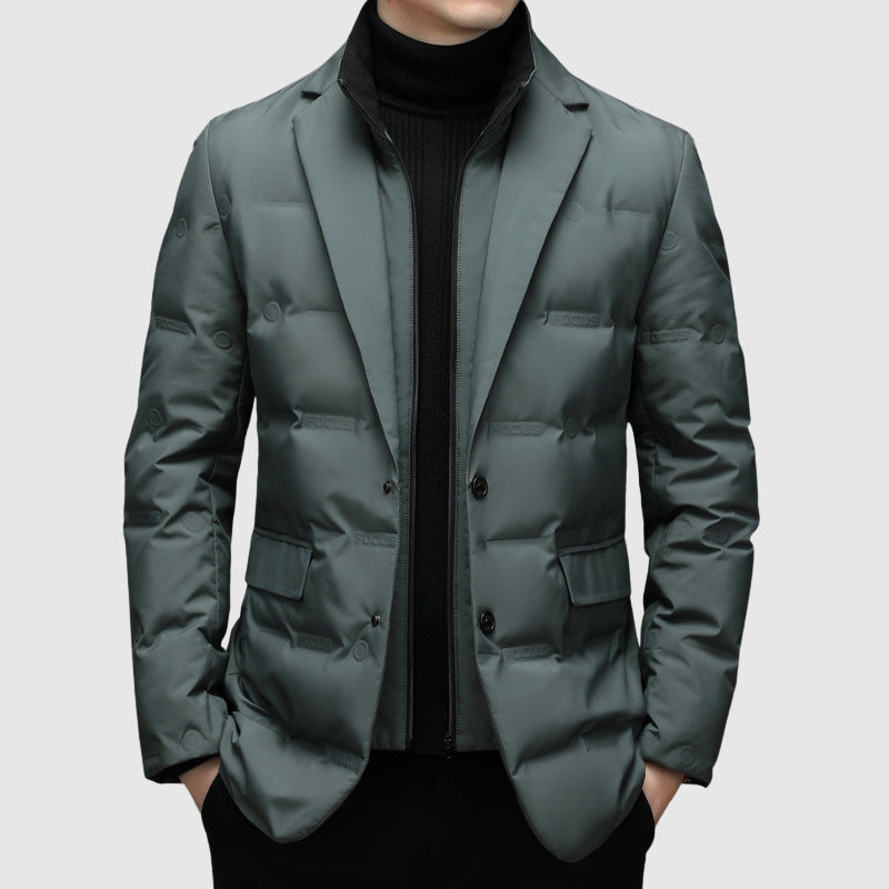 Men's Padded Winter Jacket with Down Filling – Elegant and Warm