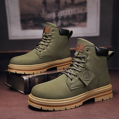 Lace-up Boots with Sturdy Construction
