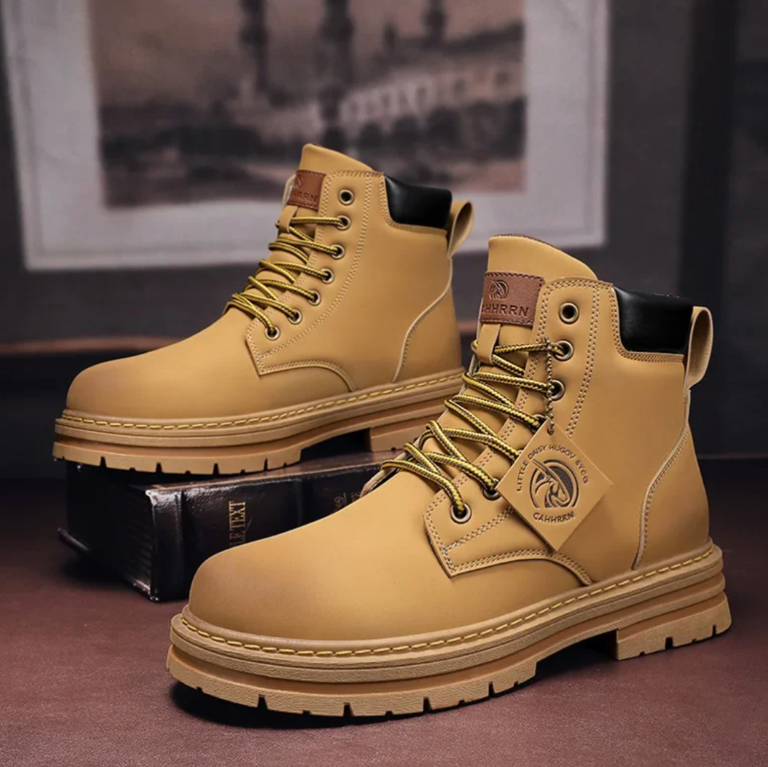 Lace-up Boots with Sturdy Construction