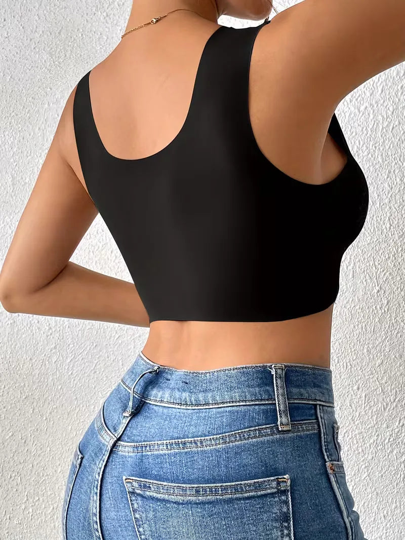 Lace Bra with V-Neck