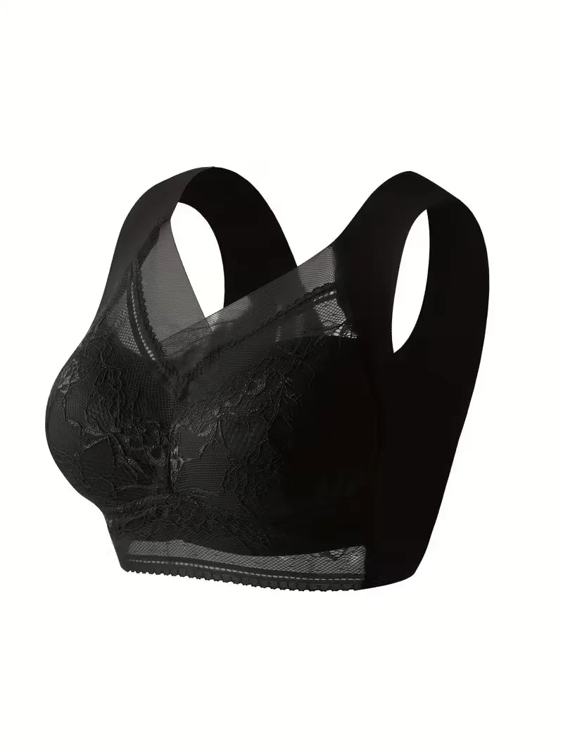 Lace Bra with V-Neck