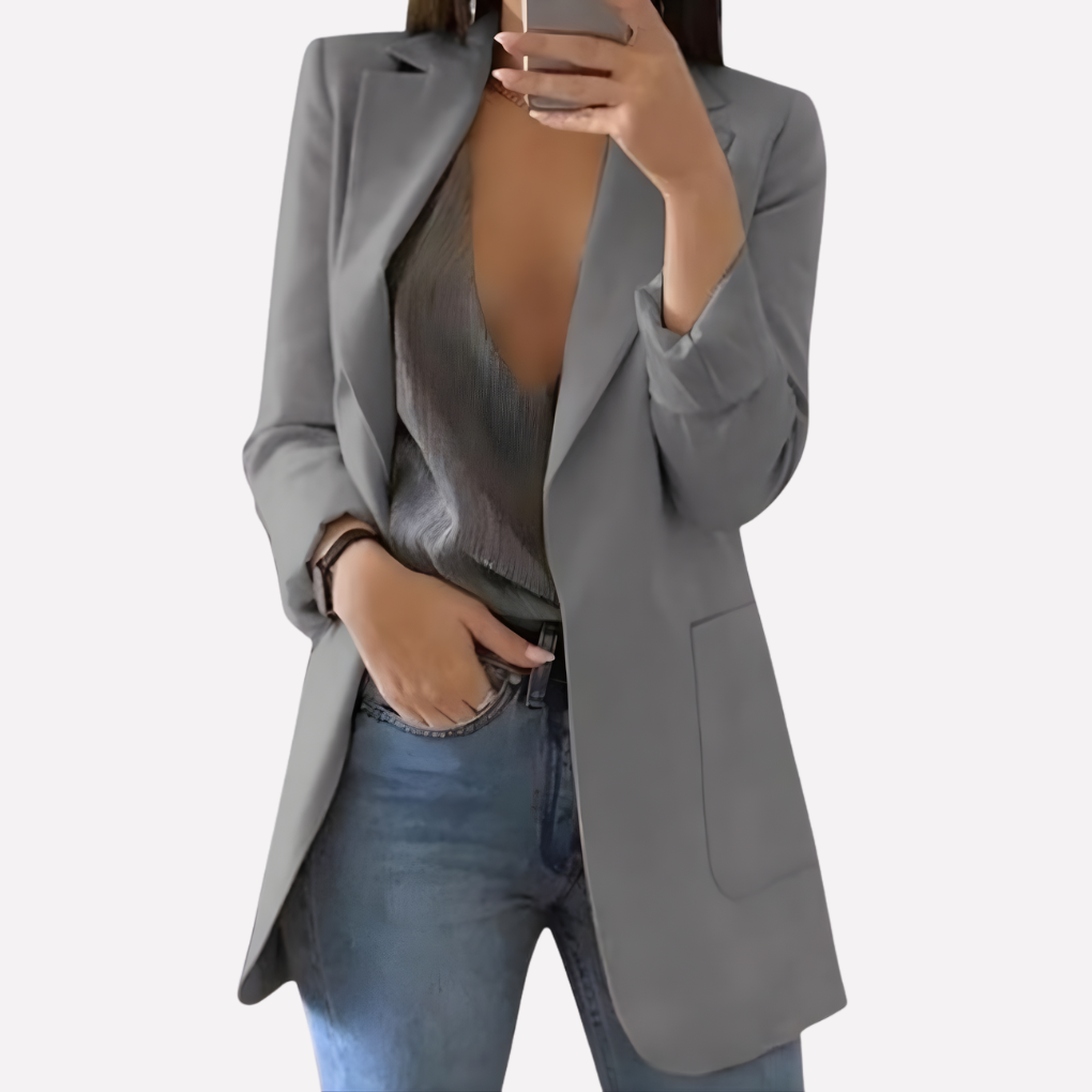 Ladies Blazer with Front Pocket – Structured Daily Layer