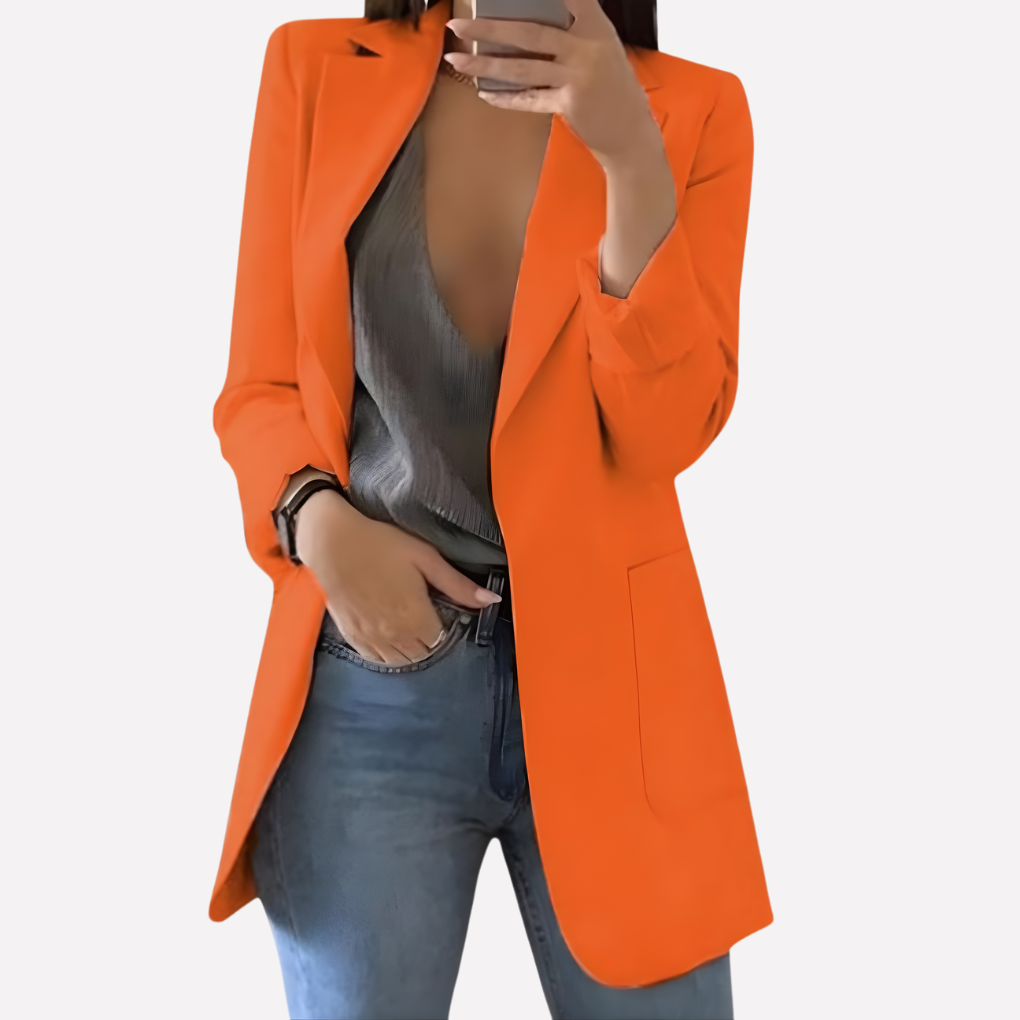 Ladies Blazer with Front Pocket – Structured Daily Layer