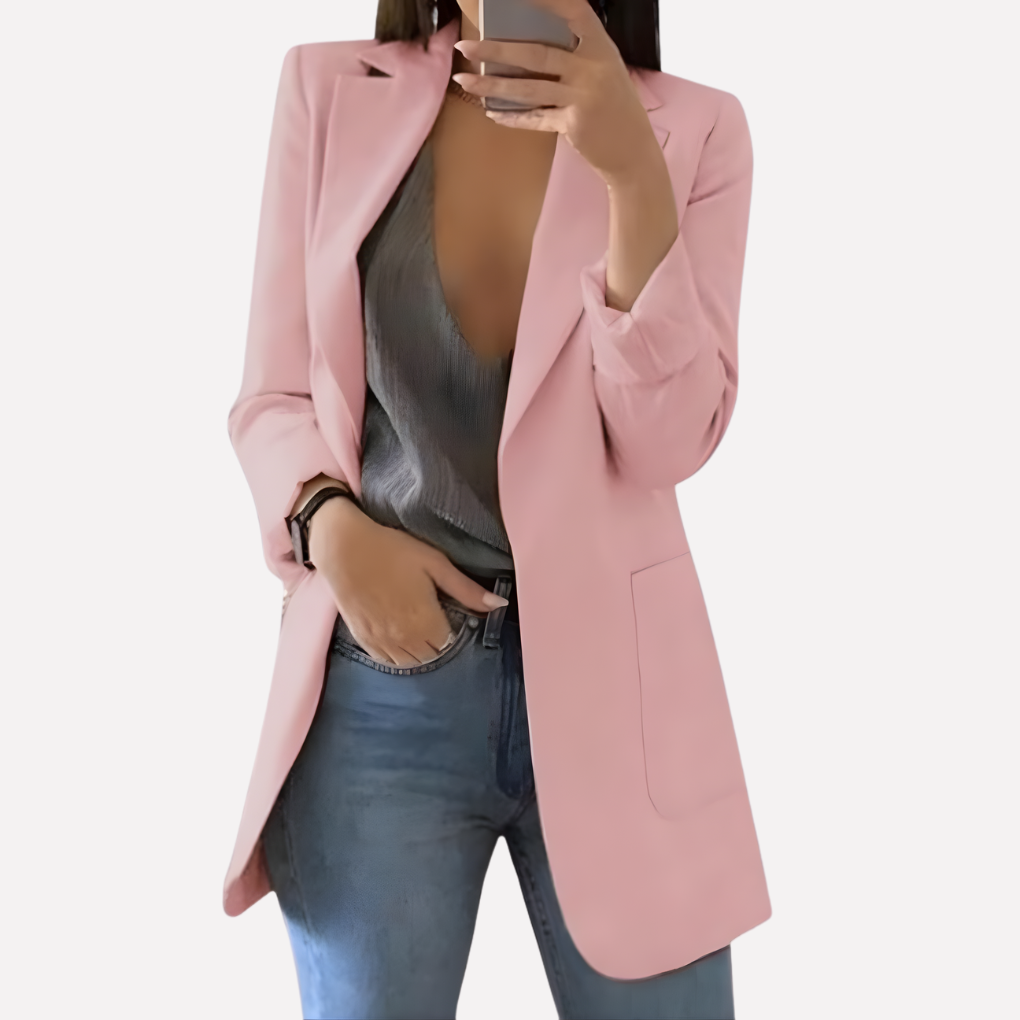 Ladies Blazer with Front Pocket – Structured Daily Layer
