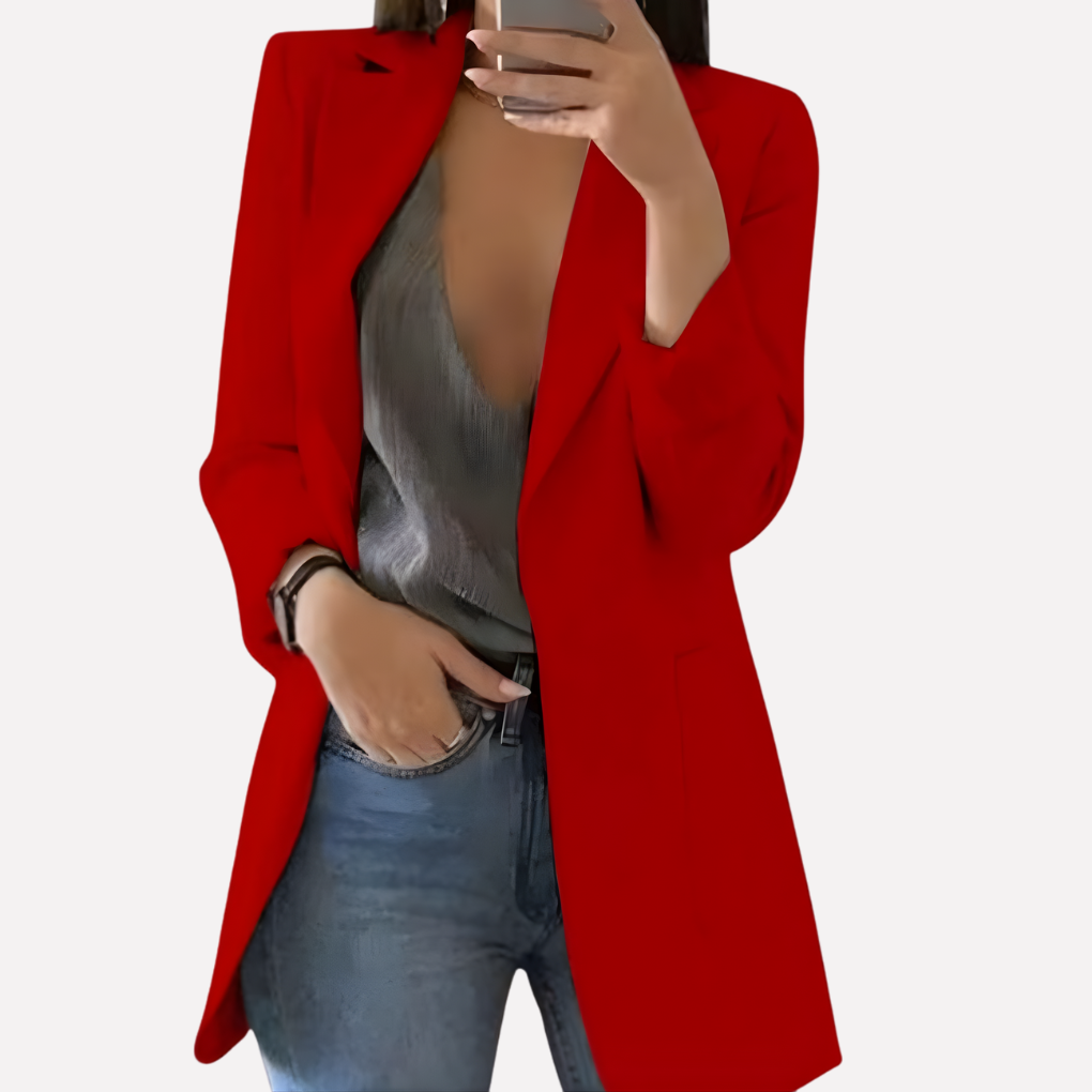 Ladies Blazer with Front Pocket – Structured Daily Layer