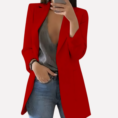 Ladies Blazer with Front Pocket – Structured Daily Layer