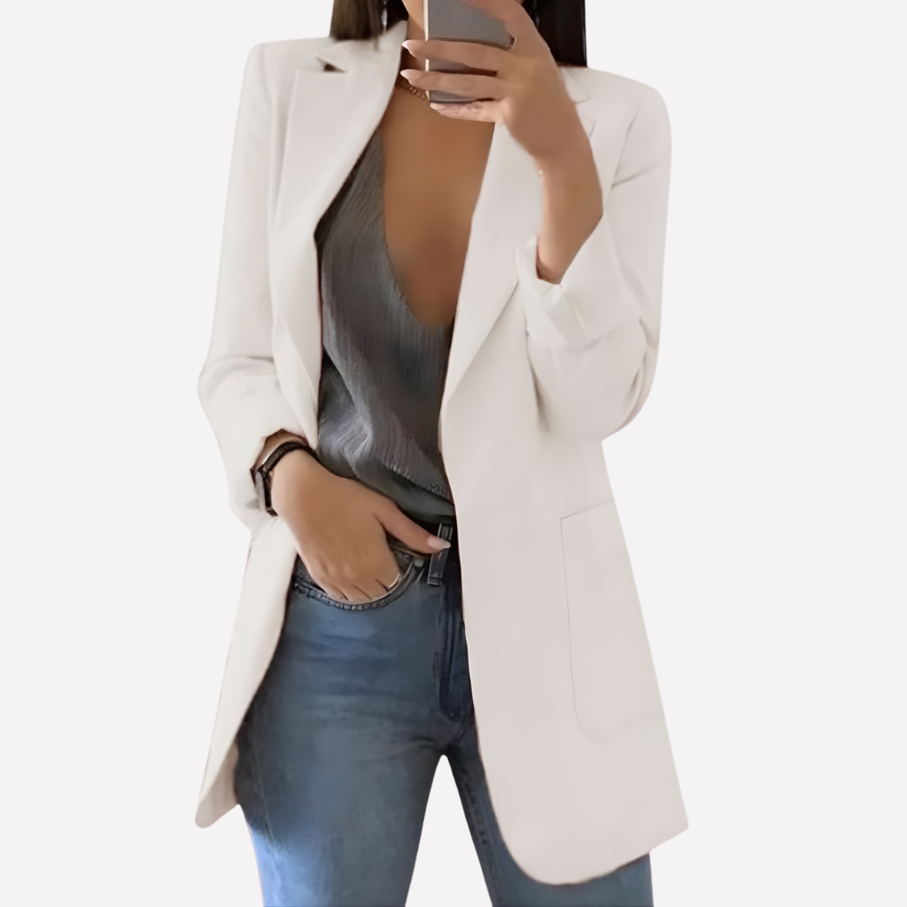 Ladies Blazer with Front Pocket – Structured Daily Layer