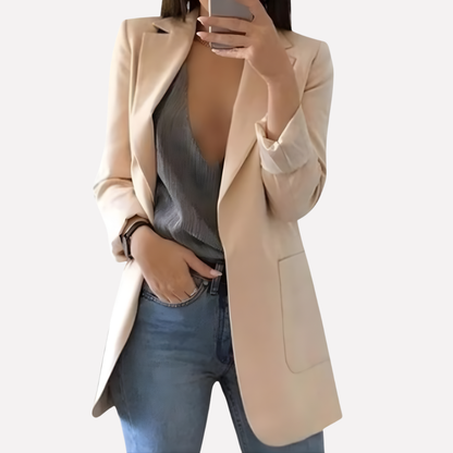 Ladies Blazer with Front Pocket – Structured Daily Layer