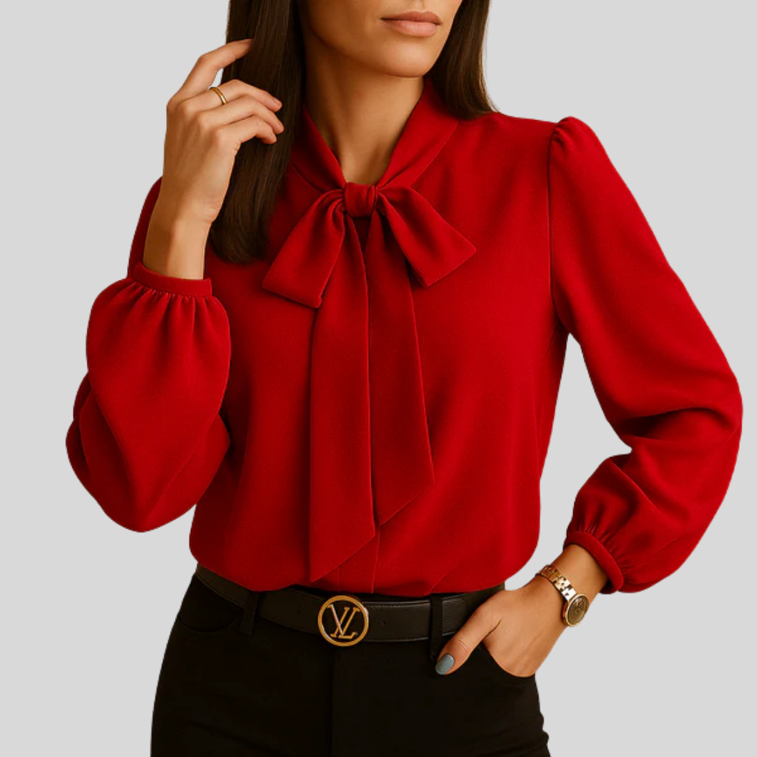 Ladies' Blouse with Bow Detail
