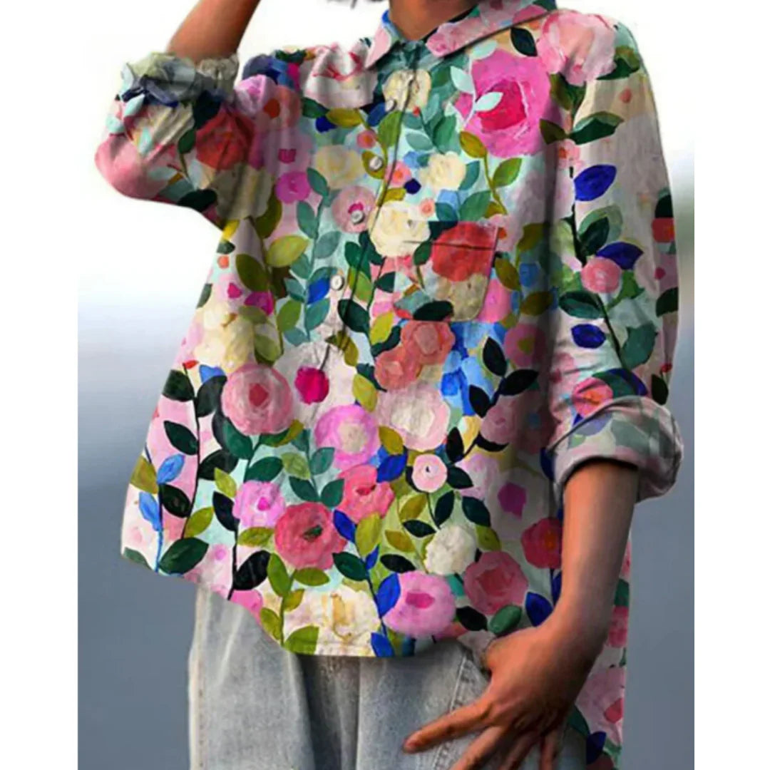 Ladies Blouse with Floral Print