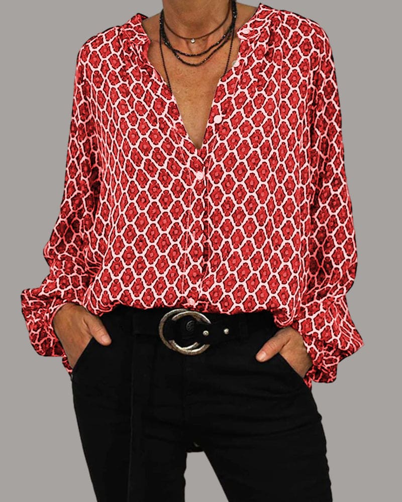 Ladies' Blouse with V-Neck - Zara