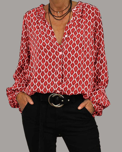 Ladies' Blouse with V-Neck - Zara
