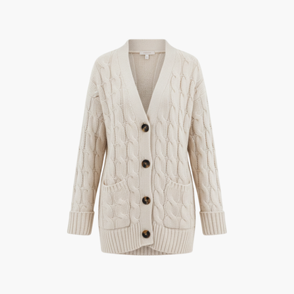 Ladies Cardigan with Buttons and Pockets