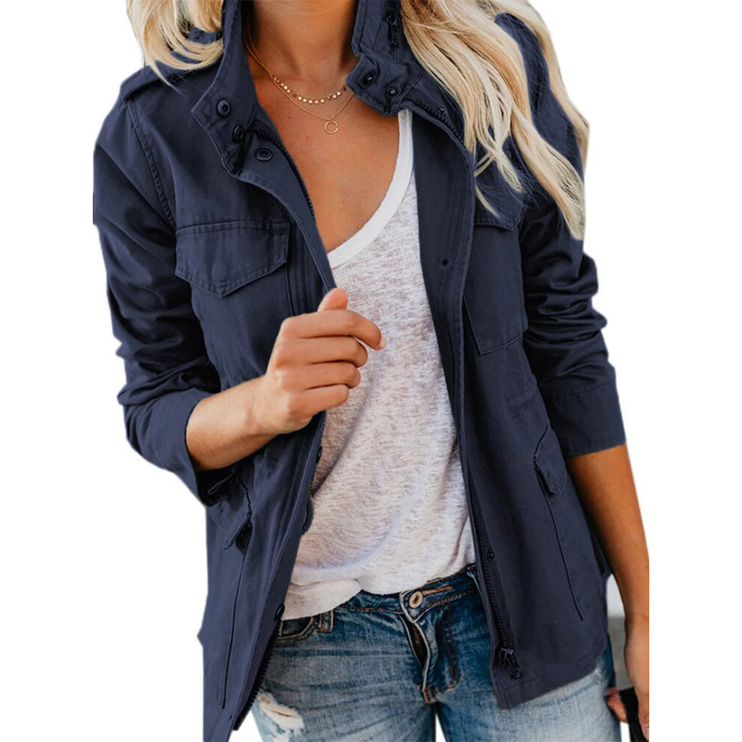 Ladies Casual Summer Jacket with Zipper