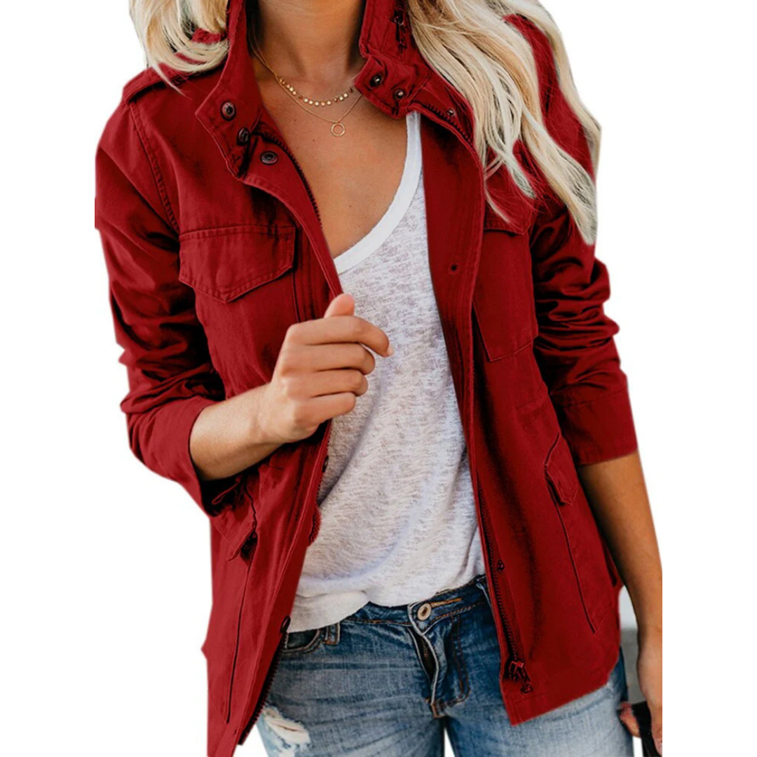 Ladies Casual Summer Jacket with Zipper