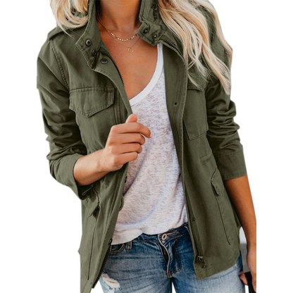 Ladies Casual Summer Jacket with Zipper