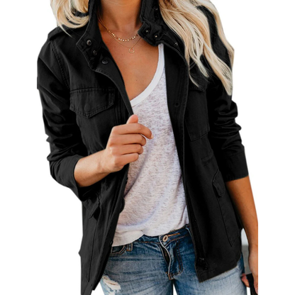 Ladies Casual Summer Jacket with Zipper