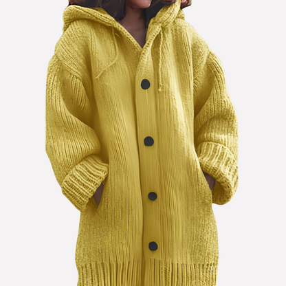 Ladies Hooded Cardigan with Long Cut