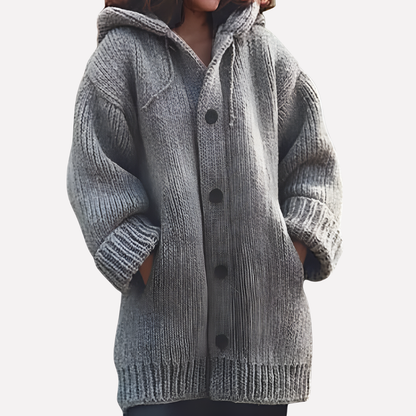 Ladies Hooded Cardigan with Long Cut