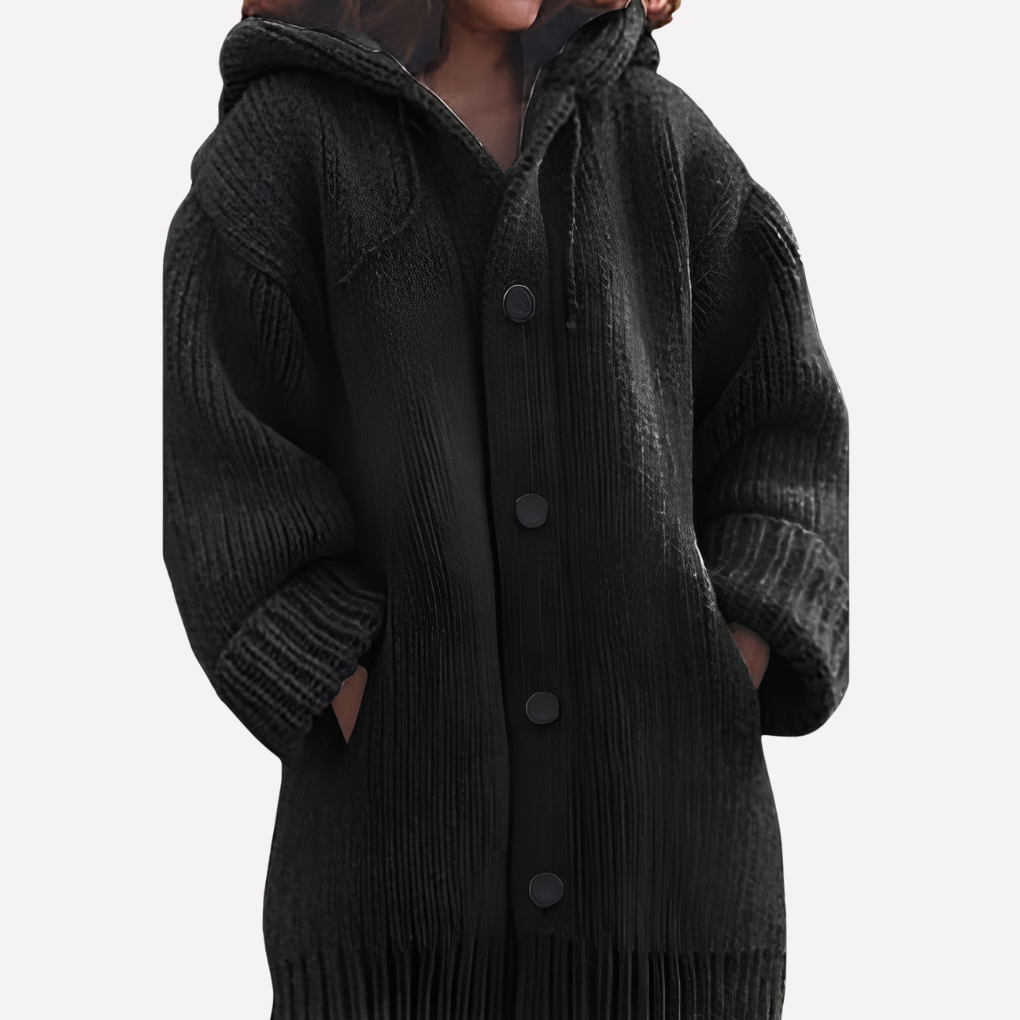 Ladies Hooded Cardigan with Long Cut