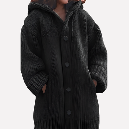Ladies Hooded Cardigan with Long Cut