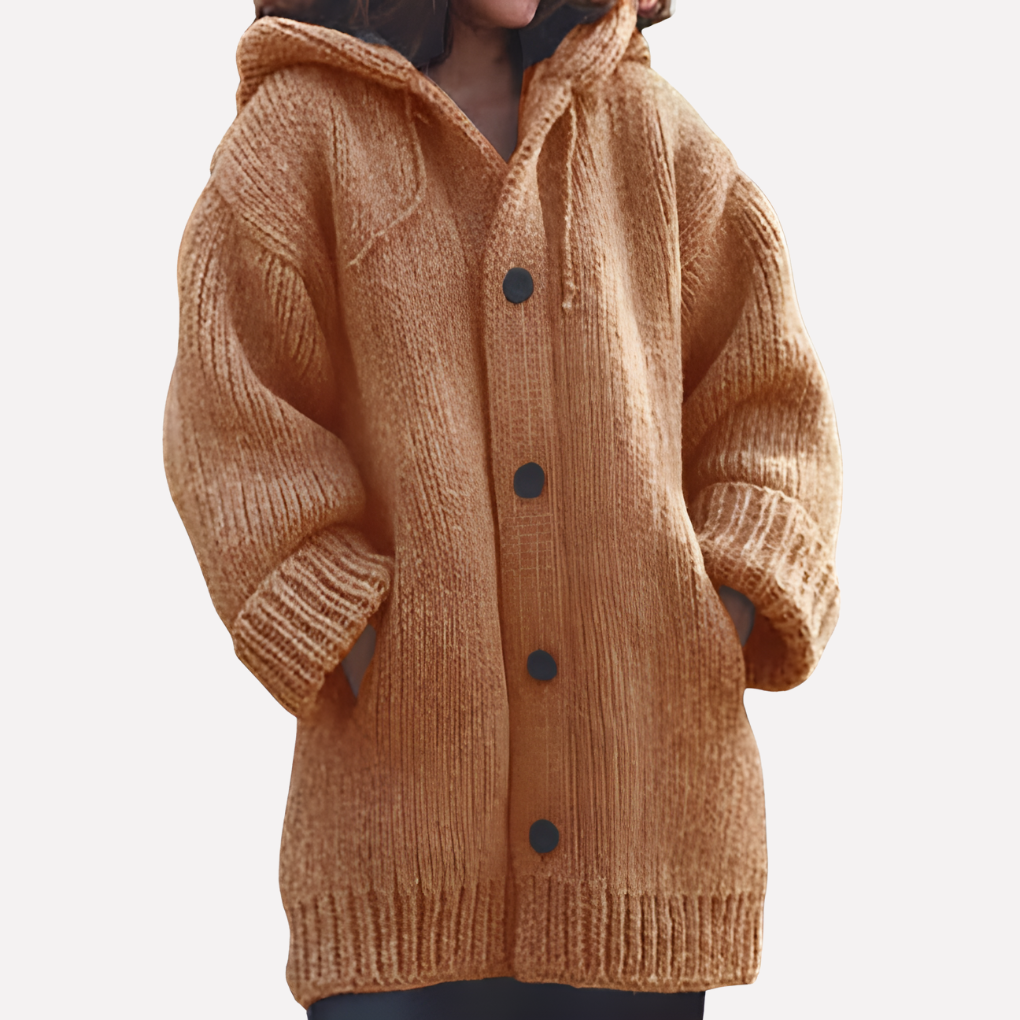 Ladies Hooded Cardigan with Long Cut