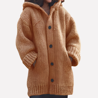 Ladies Hooded Cardigan with Long Cut