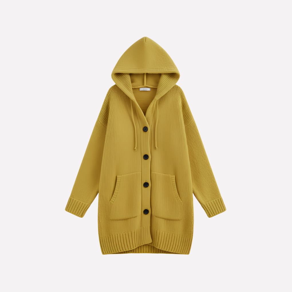 Ladies Hooded Cardigan with Long Cut