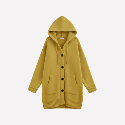 Ladies Hooded Cardigan with Long Cut