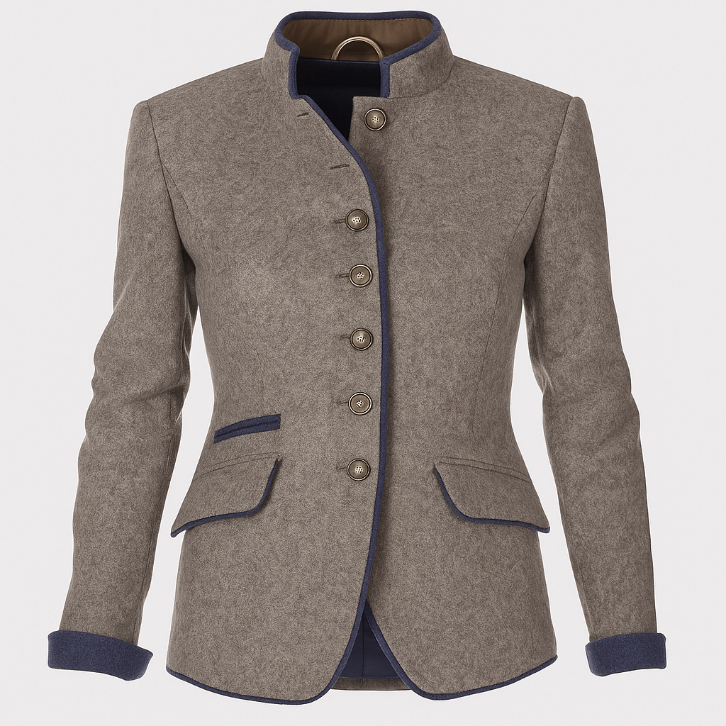 Ladies' Jacket with Long Sleeves - Elegant Solid Layer