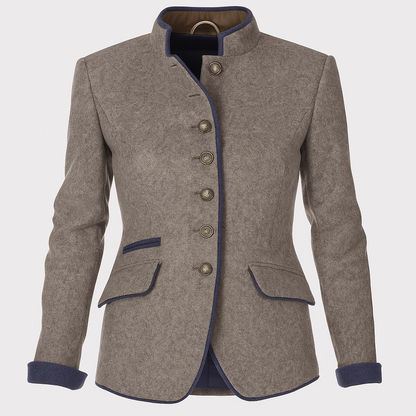 Ladies' Jacket with Long Sleeves - Elegant Solid Layer